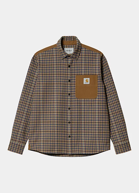 Carhartt WIP Long Sleeve Asher Shirt in Brown