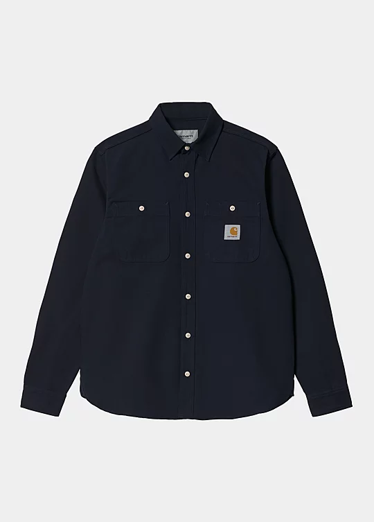 Carhartt WIP Long Sleeve Clink Shirt in Blu