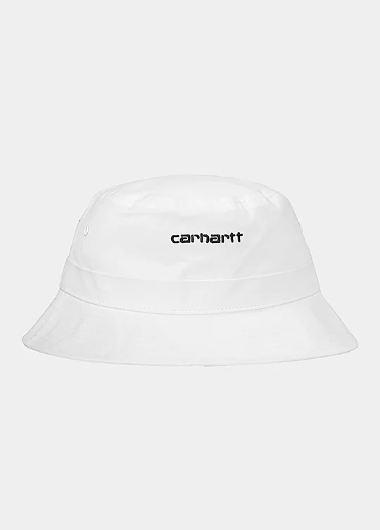 Carhartt WIP Script Bucket Hat en Blanco