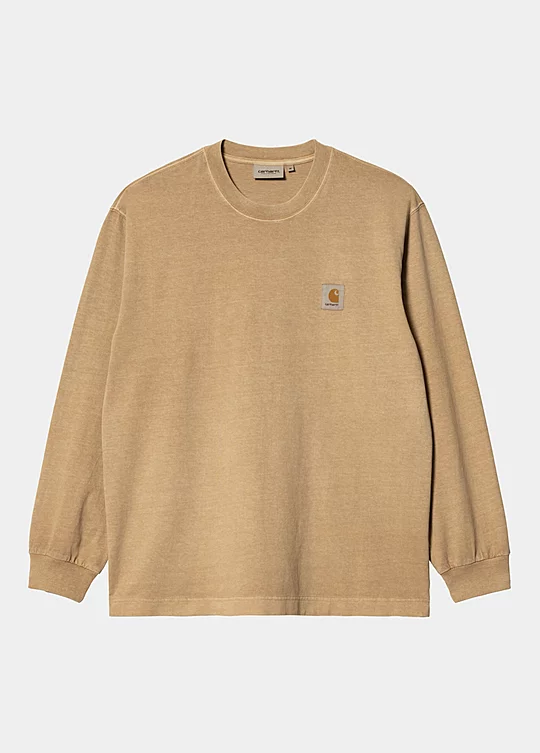 Carhartt WIP Long Sleeve Nelson T-Shirt in Brown