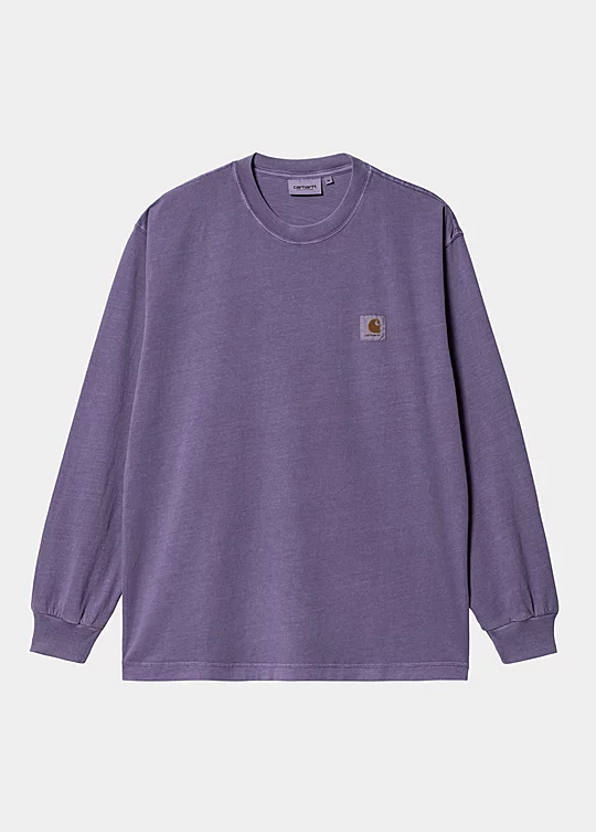 Carhartt WIP Long Sleeve Nelson T-Shirt in Purple