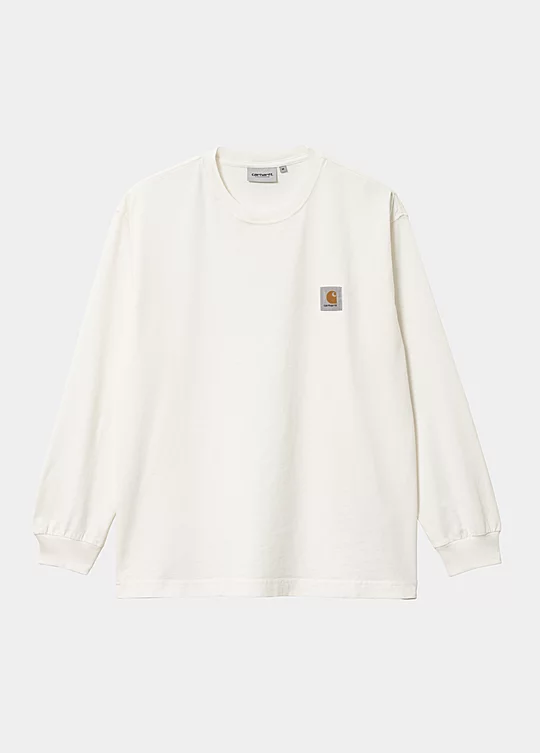 Carhartt WIP Long Sleeve Nelson T-Shirt in Bianco