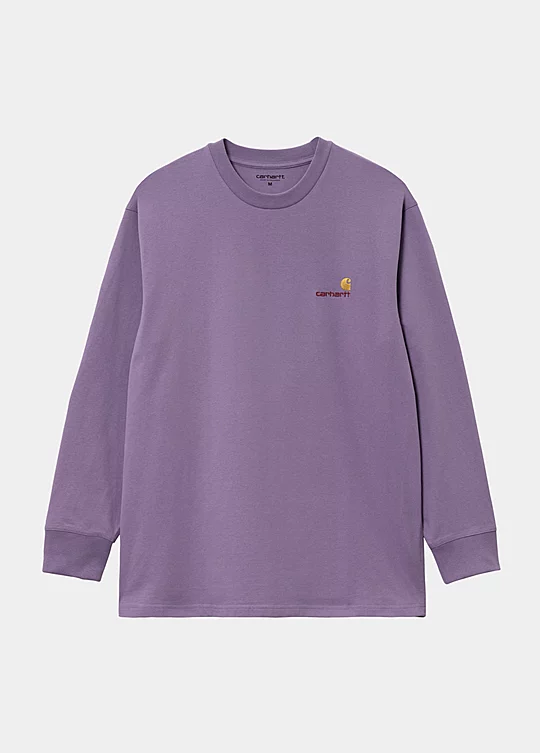 Carhartt WIP Long Sleeve American Script T-Shirt Violet