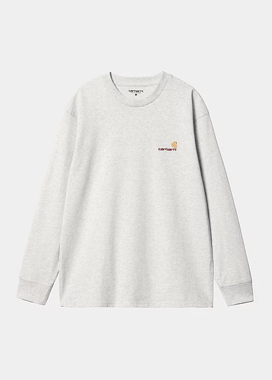 Carhartt WIP Long Sleeve American Script T-Shirt in Grau