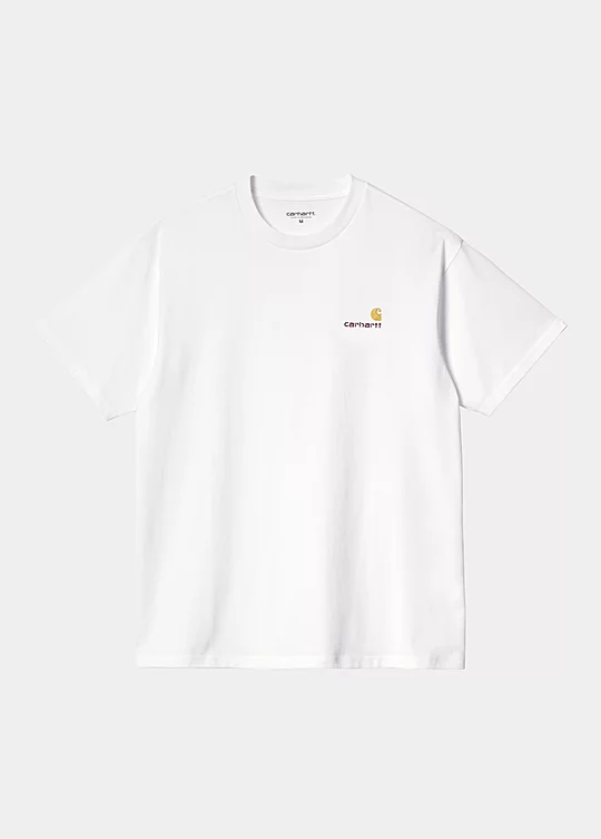 Carhartt WIP Short Sleeve American Script T-Shirt in Weiß