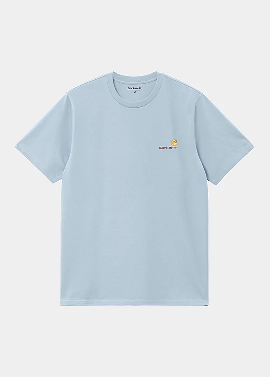 Carhartt WIP Short Sleeve American Script T-Shirt em Azul