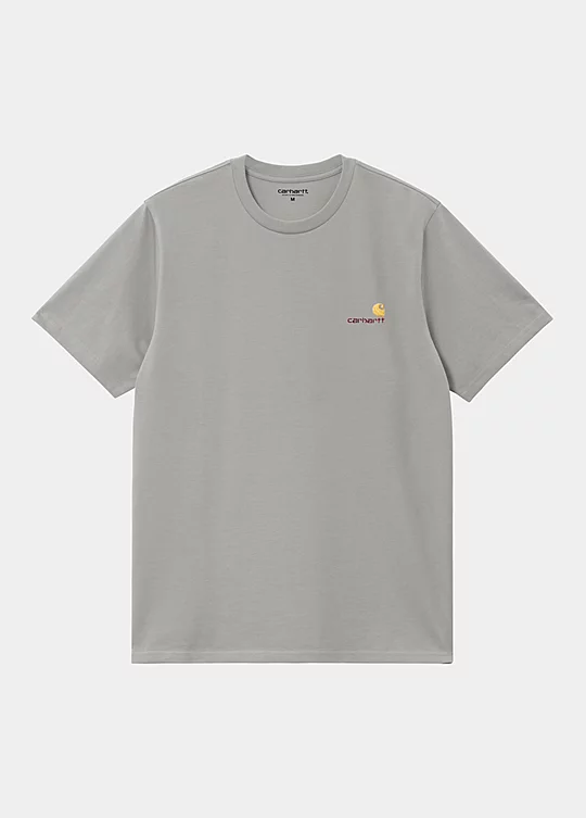 Carhartt WIP Short Sleeve American Script T-Shirt em Cinzento