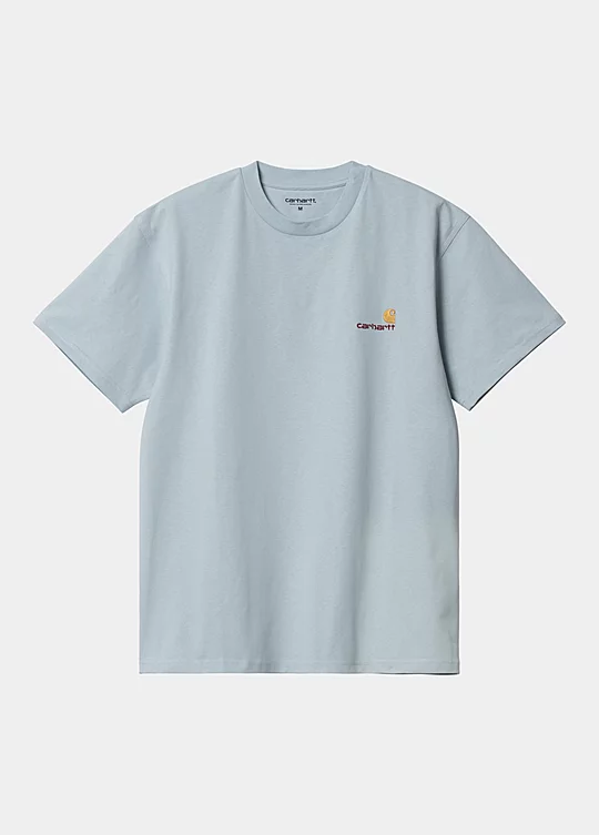 Carhartt WIP Short Sleeve American Script T-Shirt in Blu