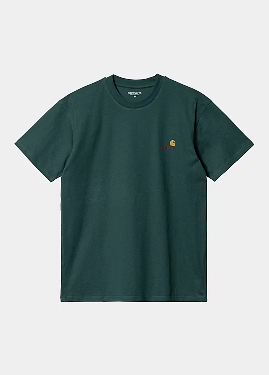 Carhartt WIP Short Sleeve American Script T-Shirt in Verde