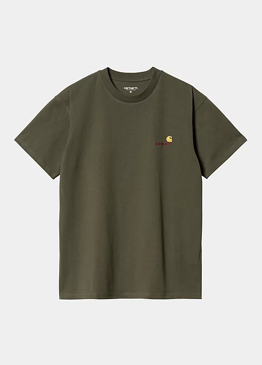 Carhartt WIP Short Sleeve American Script T-Shirt in Green