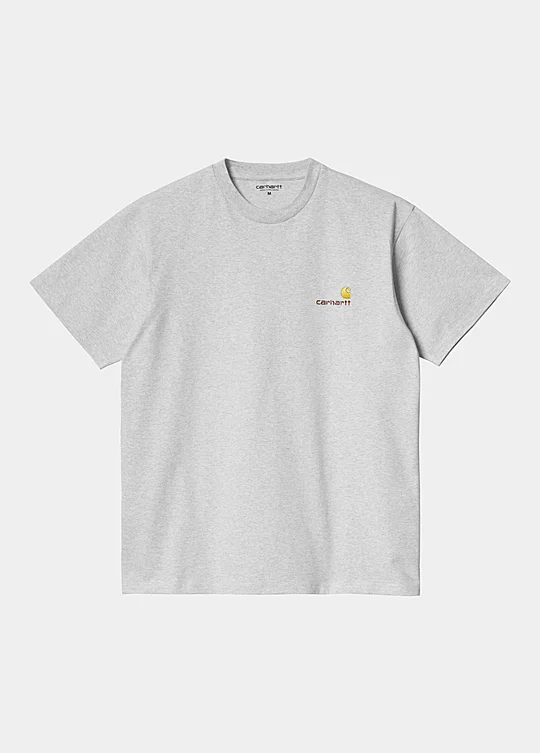 Carhartt WIP Short Sleeve American Script T-Shirt in Grigio