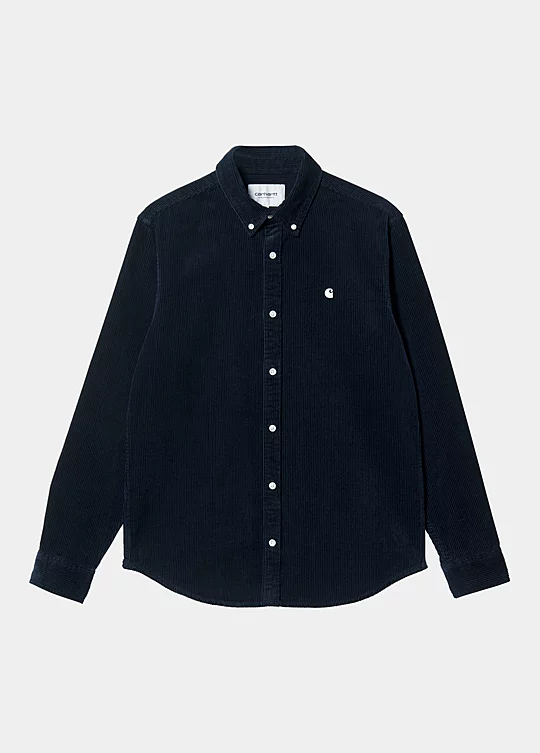 Carhartt WIP Long Sleeve Madison Cord Shirt in Blau