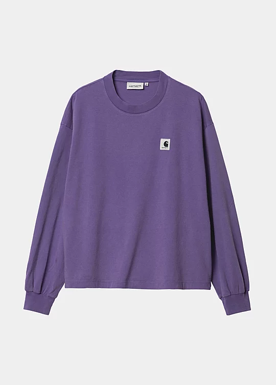 Carhartt WIP Women’s Long Sleeve Nelson T-Shirt in Purple