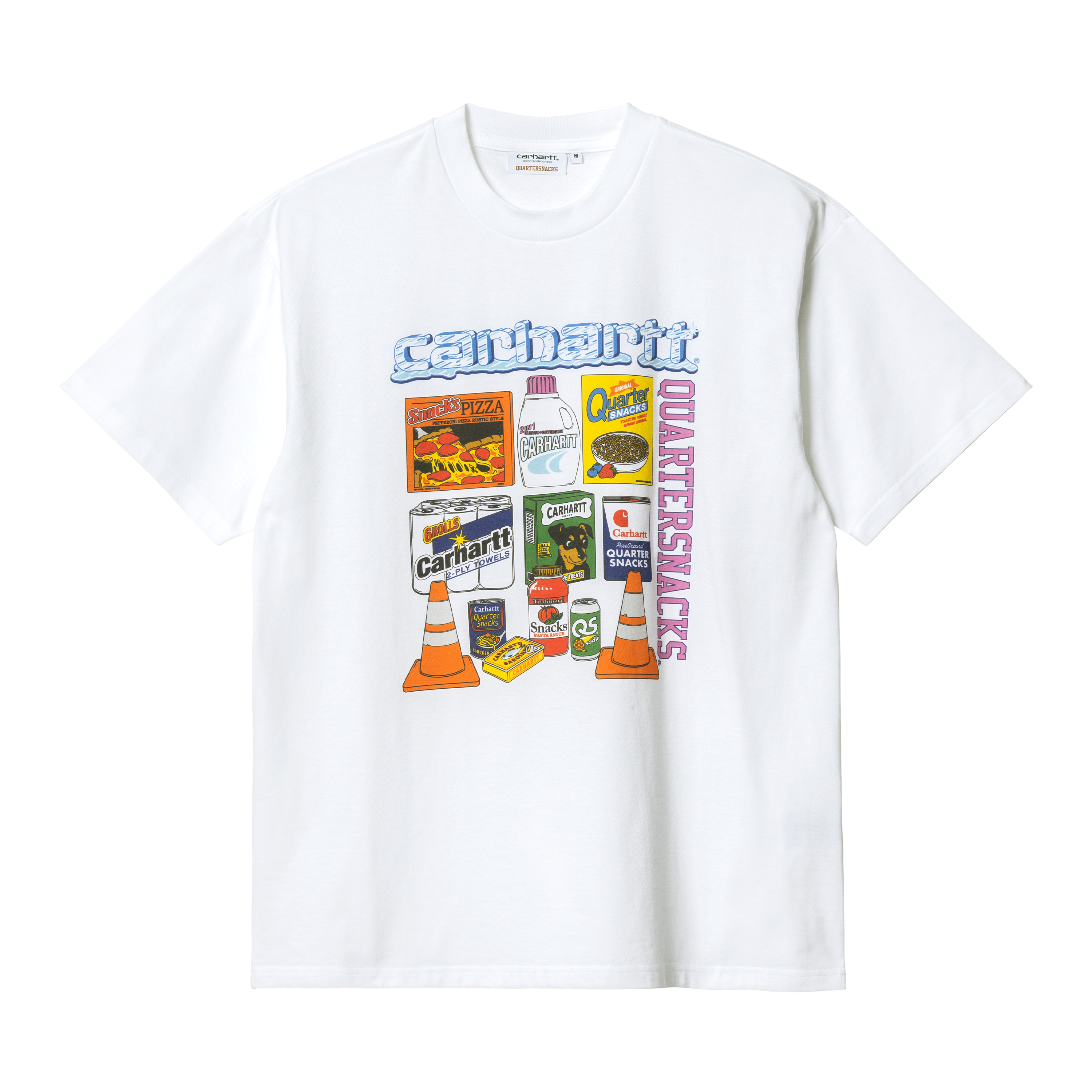 Carhartt WIP Quartersnacks Short Sleeve Graphic T-Shirt in White