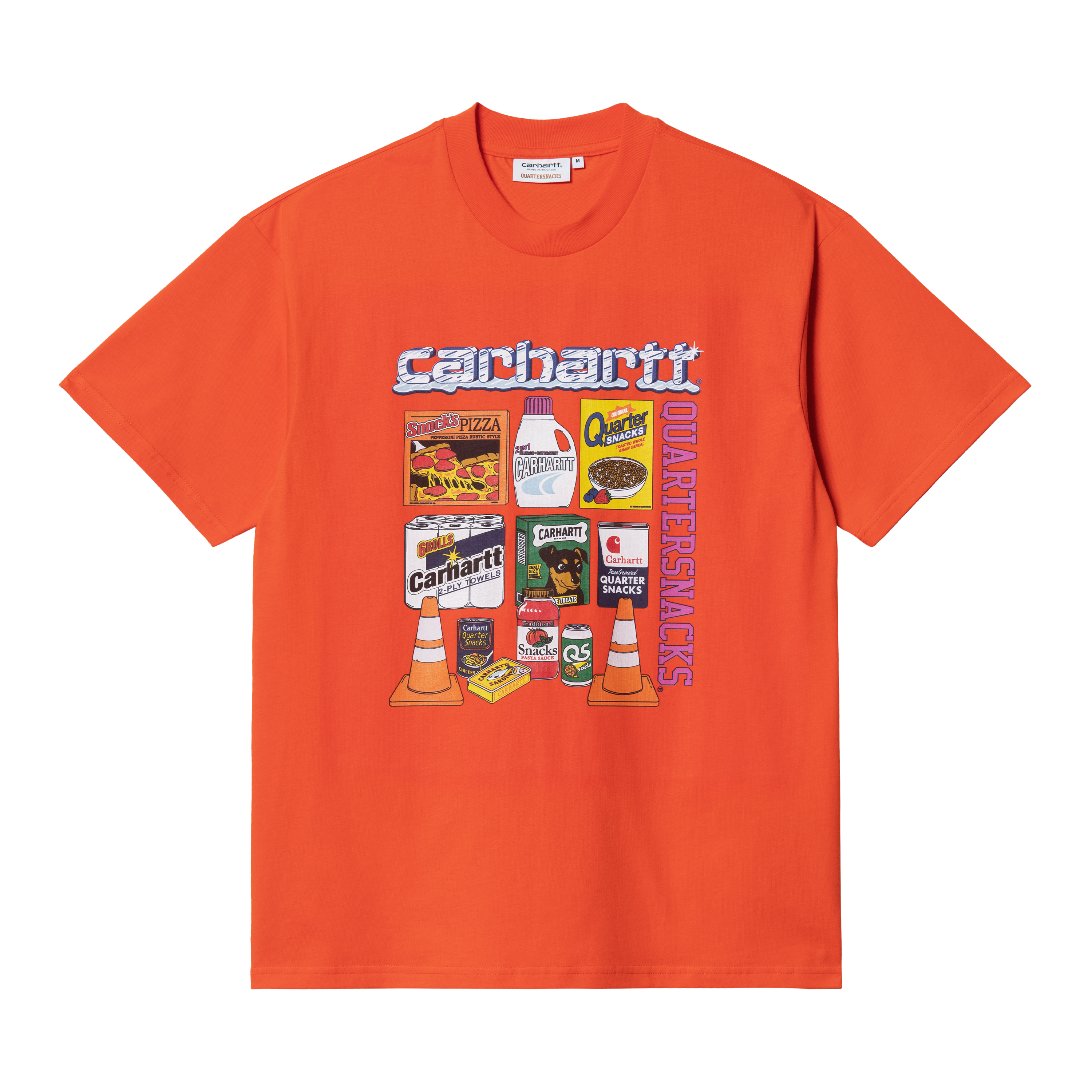 Carhartt WIP Quartersnacks Short Sleeve Graphic T-Shirt in Orange