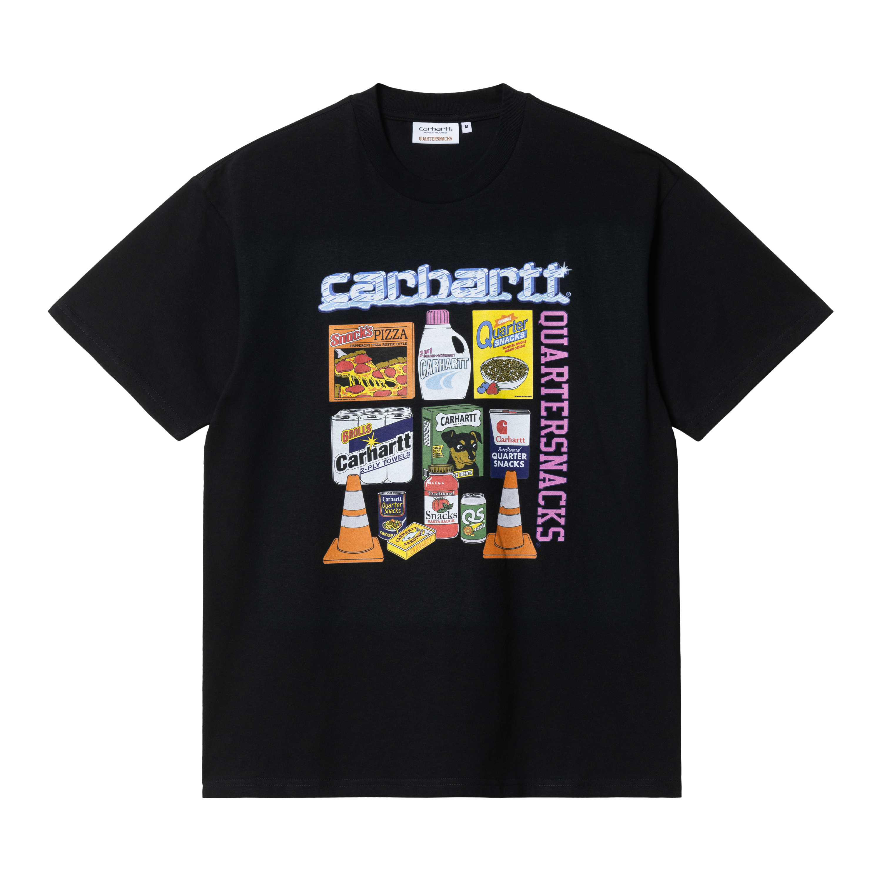 Carhartt WIP Quartersnacks Short Sleeve Graphic T-Shirt in Black