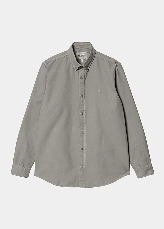 Carhartt WIP Long Sleeve Bolton Shirt in Grey