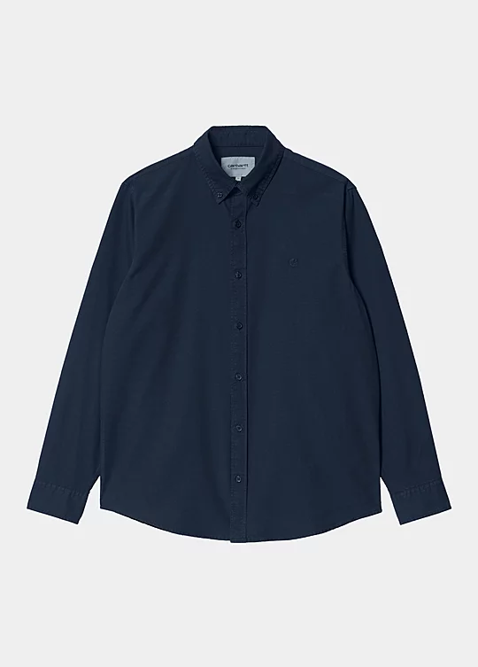 Carhartt WIP Long Sleeve Bolton Shirt in Blau