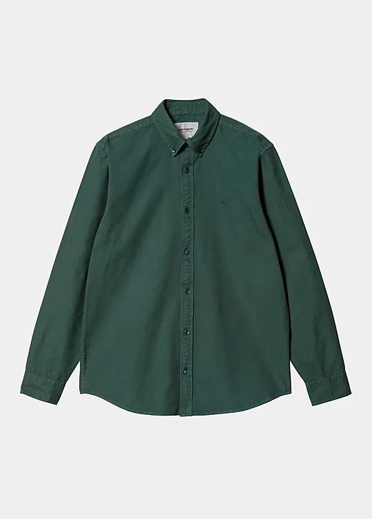 Carhartt WIP Long Sleeve Bolton Shirt in Verde
