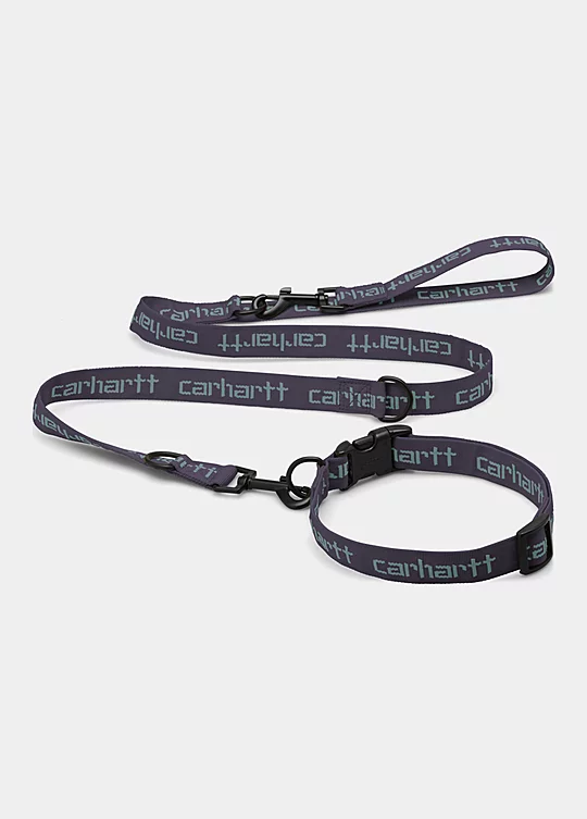 Carhartt WIP Script Dog Leash & Collar in Purple