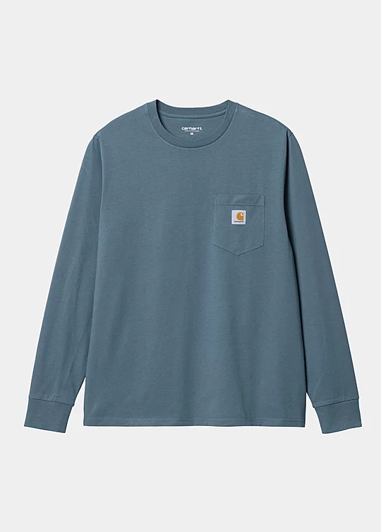 Carhartt WIP Long Sleeve Pocket T-Shirt in Blau