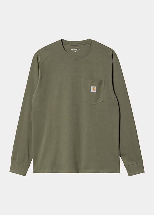Carhartt WIP Long Sleeve Pocket T-Shirt in Verde