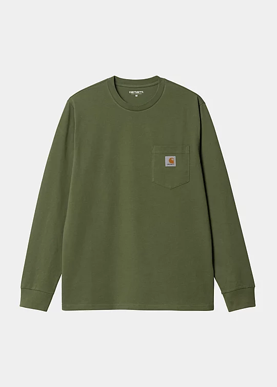 Carhartt WIP Long Sleeve Pocket T-Shirt in Verde