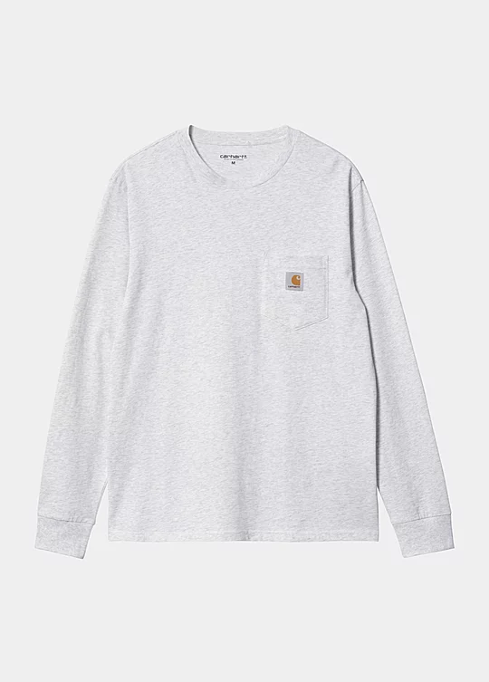 Carhartt WIP Long Sleeve Pocket T-Shirt em Cinzento