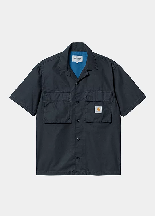 Carhartt WIP Short Sleeve Wynton Shirt in Black
