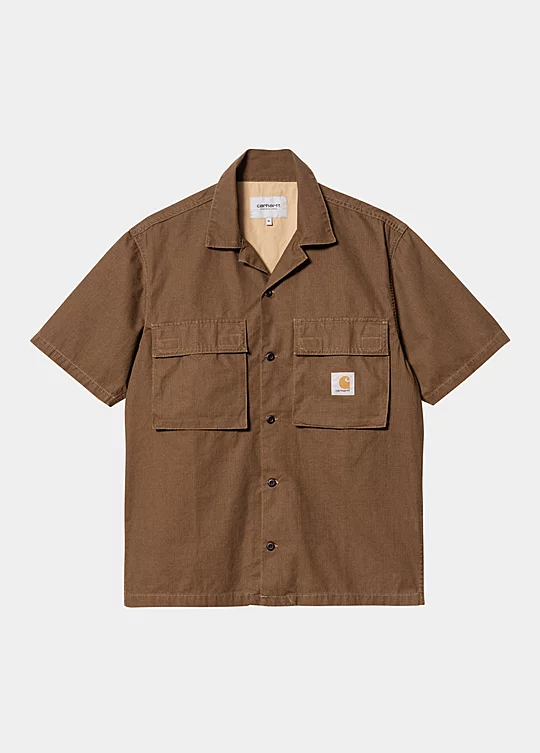 Carhartt WIP Short Sleeve Wynton Shirt en Marrón
