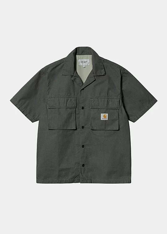 Carhartt WIP Short Sleeve Wynton Shirt in Green