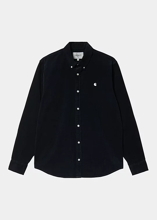 Carhartt WIP Long Sleeve Madison Fine Cord Shirt in Blau