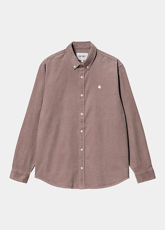 Carhartt WIP Long Sleeve Madison Fine Cord Shirt Violet
