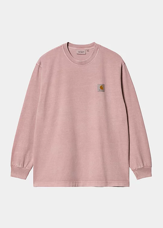 Carhartt WIP Long Sleeve Vista T-Shirt em Rosa