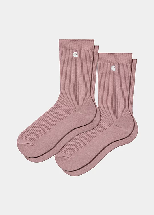 Carhartt WIP Madison Pack Socks in Pink
