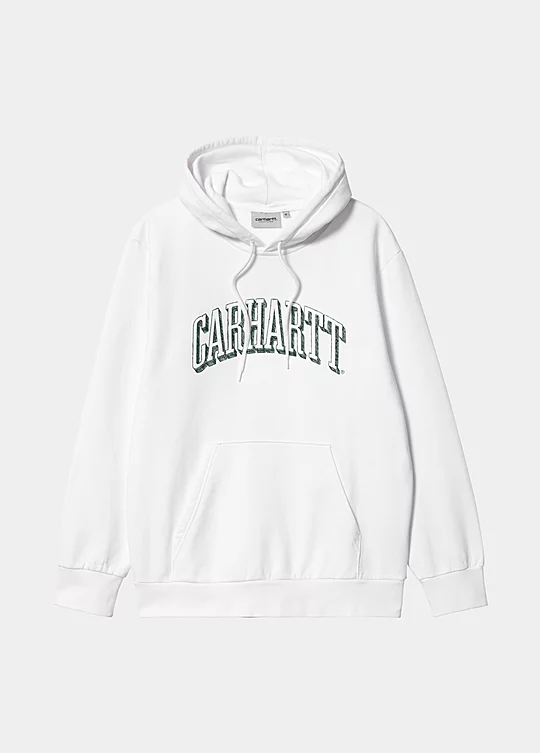 Carhartt WIP Hooded Scrawl Sweatshirt in White