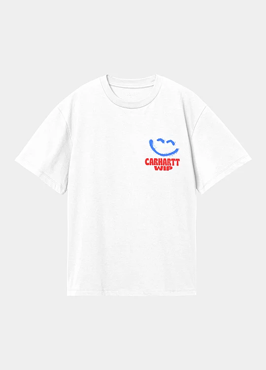 Carhartt WIP Women’s Short Sleeve Happy Script T-Shirt in Weiß