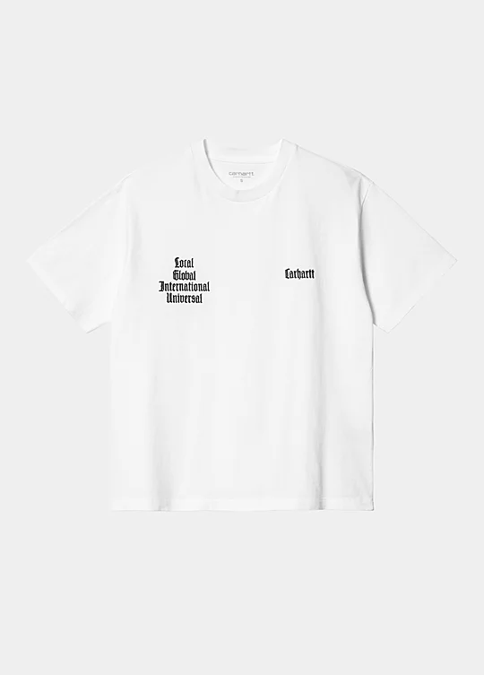 Carhartt WIP Women’s Short Sleeve Letterman T-Shirt in Bianco