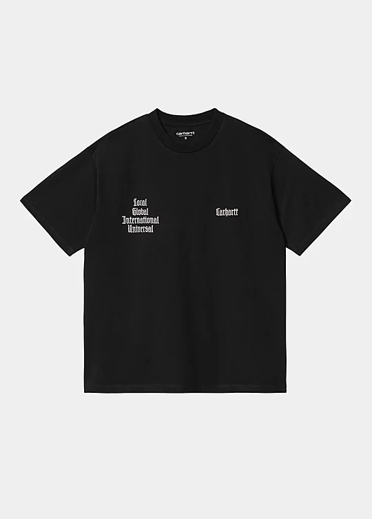 Carhartt WIP Women’s Short Sleeve Letterman T-Shirt in Schwarz