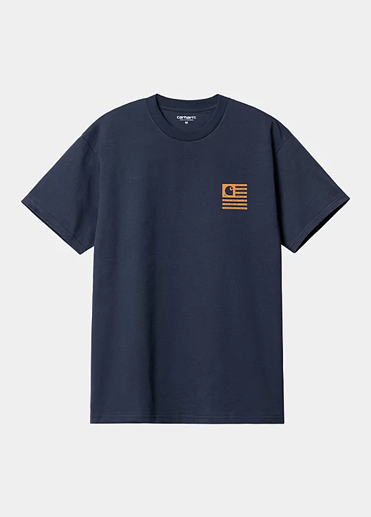 Carhartt WIP Short Sleeve Label State Flag T-Shirt Bleu