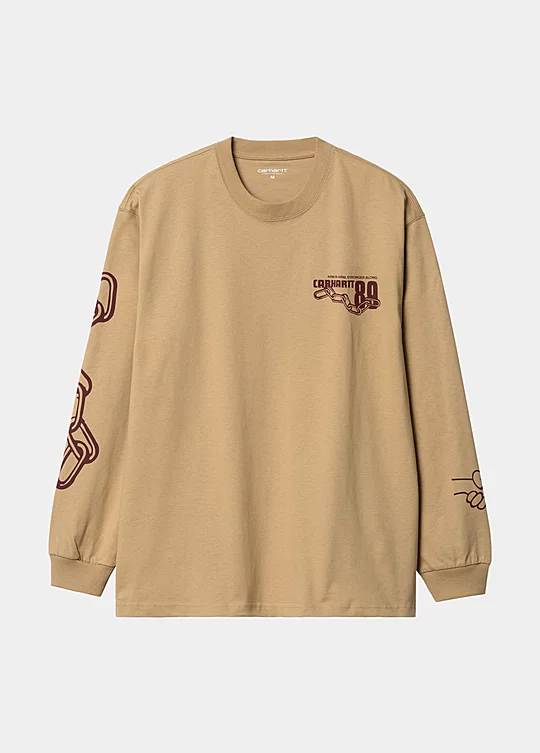 Carhartt WIP Long Sleeve Stronger T-Shirt in Brown