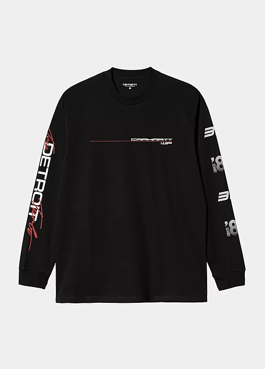 Carhartt WIP Long Sleeve Detroit Turbo T-Shirt in Black