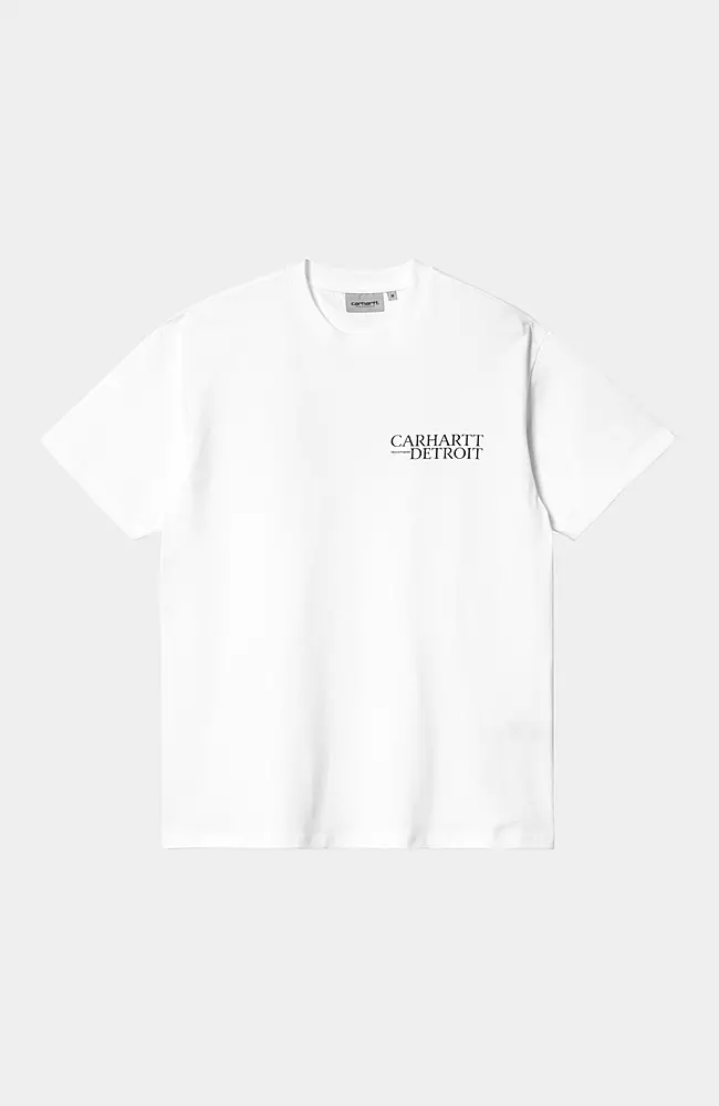 T-Shirt Carhartt .101214.100.S006 Blanc Large Avec logo au centre 