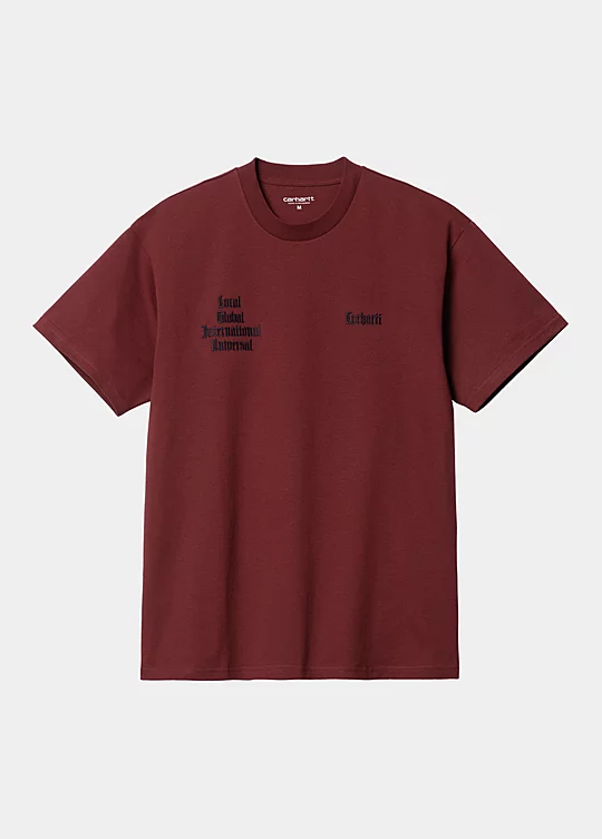 Carhartt WIP Short Sleeve Letterman T-Shirt in Rot