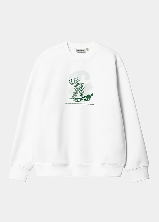 Carhartt WIP Lucky Painter Sweatshirt in Bianco