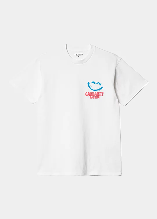Carhartt WIP Short Sleeve Happy Script T-Shirt in White