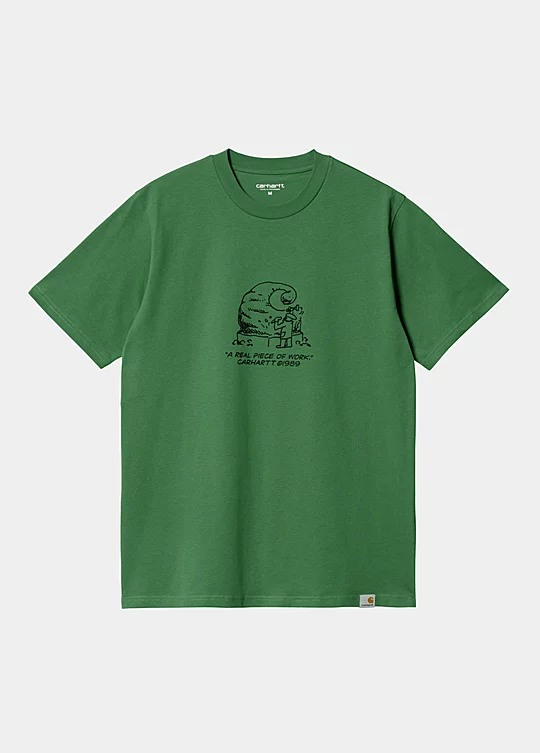 Carhartt WIP Short Sleeve Piece Of Work T-Shirt in Verde