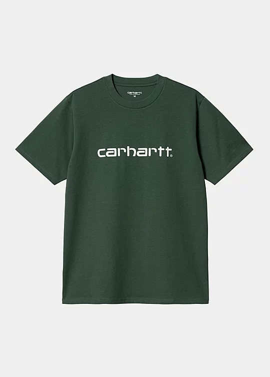 Carhartt WIP Short Sleeve Script T-Shirt em Verde