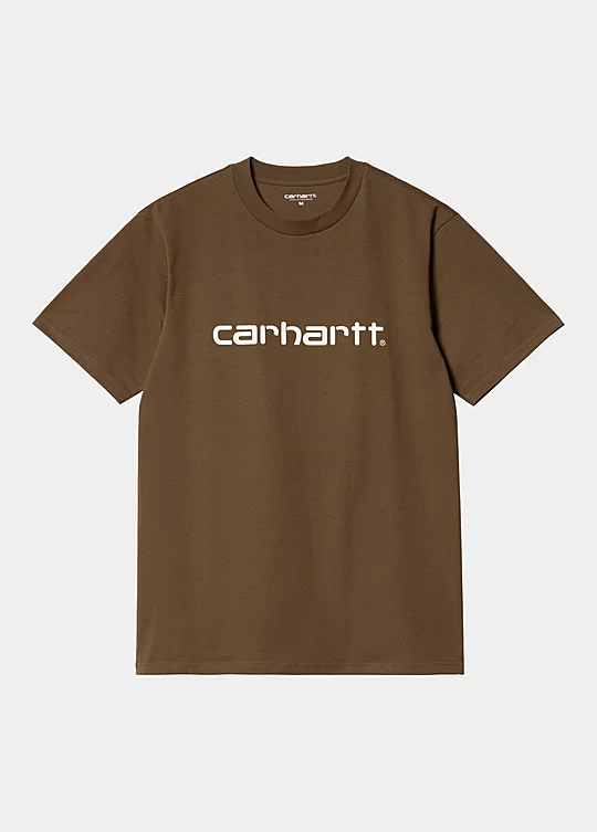 Carhartt WIP Short Sleeve Script T-Shirt en Marrón