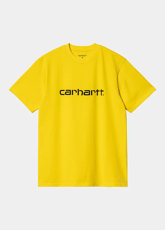 Carhartt WIP Short Sleeve Script T-Shirt en Amarillo